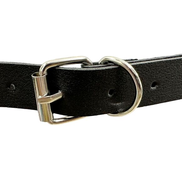 Black Faux Leather Draped Chain Belt Goth Punk Alternative One Size (OS) ✨ - Picture 8 of 12